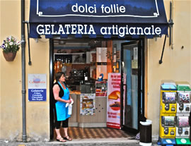 Bianca outside of Dolci Follie