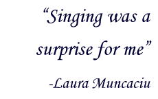 Singing was a surprise for me